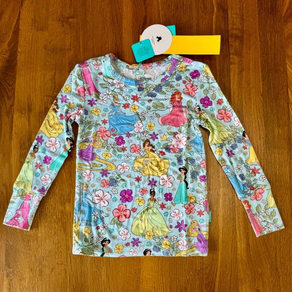 POSH PEANUT X DISNEY Princess Pajamas Girls 3T-4T 3-4 NEW Cinderella Belle NWT - Picture 2 of 11
